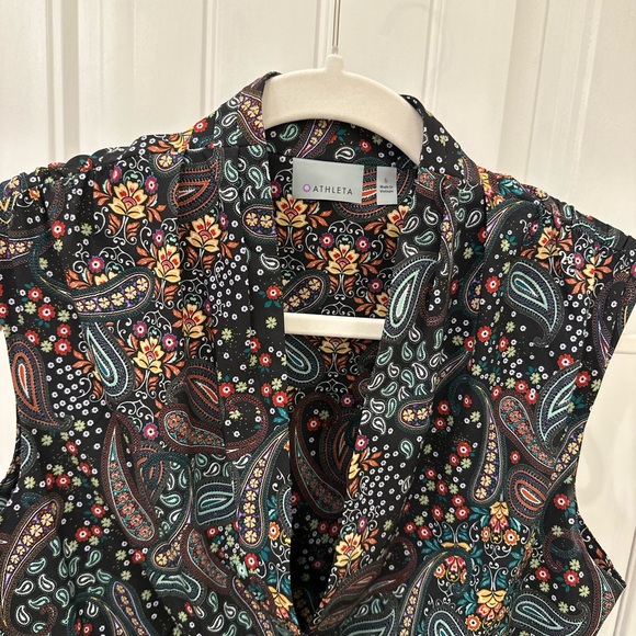 Athleta Dahlia Paisley Sleeveless Dress - 6 - Picture 8 of 13